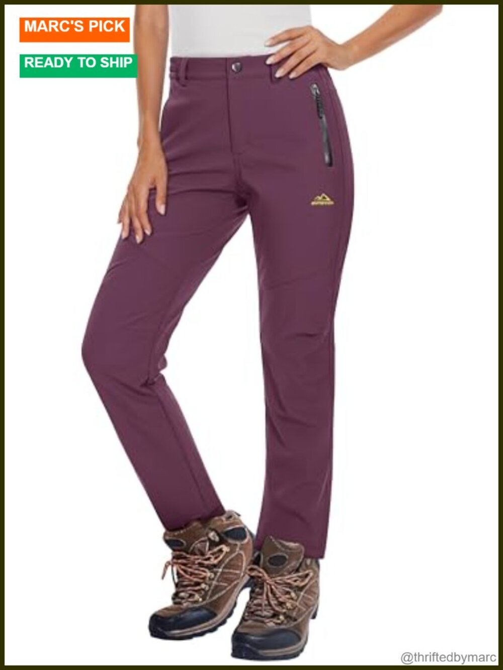 Waterproof Fleece Lined Insulated Snow Ski Pants with Pockets